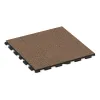 Foto der hinteren Seite vom unsymmetrischen WARCO-Formteil 1603: Pavimento Fitness Baldosas de Goma Classic, Design Café con leche, Maße 1000 x 1000 x 30 mm.