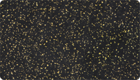 Muestra de color para WARCO color Amarillo ligeramente moteado para superficies de 2 colores fabricadas con gránulos de caucho SBR negro con una mezcla del 10% de EPDM amarillo.
